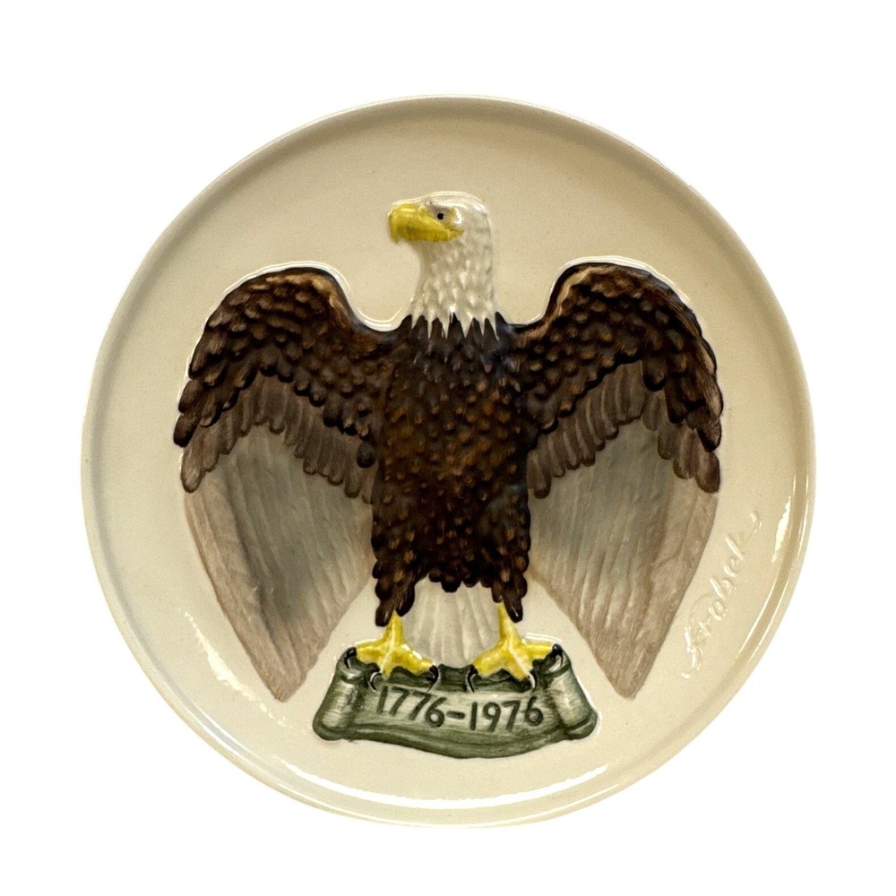 Goebel W Germany 1975 US Bicentennial Bald Eagle Plate 1776-1976 Relief Decor